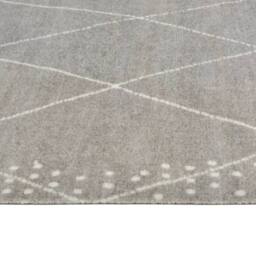 Berkfield Home Kitchen Rug Washable Rhombus 60x180 cm Velvet in Grey - thumbnail 4