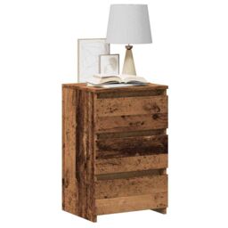 Berkfield Home Bedside Cabinet Old Wood 40x35x62.5 cm Engineered Wood in Brown - thumbnail 1