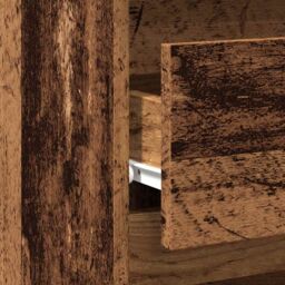 Berkfield Home Bedside Cabinet Old Wood 40x35x62.5 cm Engineered Wood in Brown - thumbnail 9