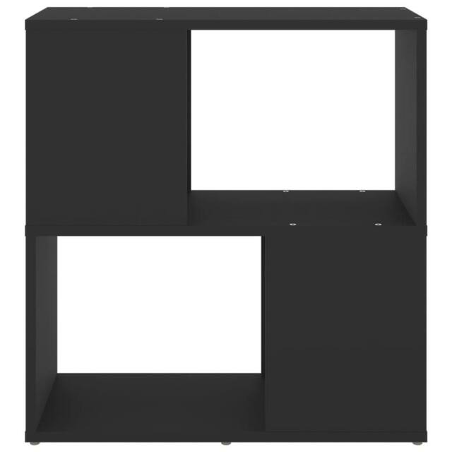 Berkfield Home Decorative Book Cabinet Black 60x24x63 cm Engineered Wood - Size: 60 x 24 x 63 cm - image 1