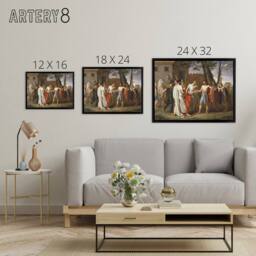 "Artery8 De Ribera Cincinnatus Abandons The Plough Framed Canvas Wall Art Print - Size: W12"" x H16""" - thumbnail 4