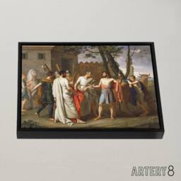 "Artery8 De Ribera Cincinnatus Abandons The Plough Framed Canvas Wall Art Print - Size: W12"" x H16""" - thumbnail 2
