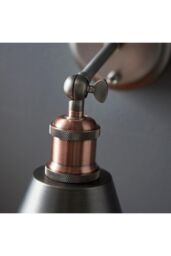 Netlighting Hal Metal Wall Lamp Aged Pewter Aged Copper Plate in Grey - thumbnail 6