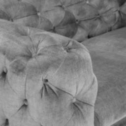 Stratus Interiors Italian Chesterfield Sofa Plush Velvet UK Manufactured in Silver - Size: 1 Seater - thumbnail 2
