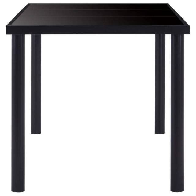 Berkfield Home Modern Dining Table Black 200x100x75 cm Tempered Glass - Size: 200 x 100 x 75 cm - image 1