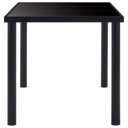 Berkfield Home Modern Dining Table Black 200x100x75 cm Tempered Glass - Size: 200 x 100 x 75 cm - thumbnail 1