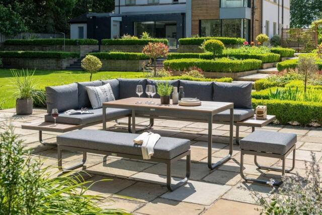 Norfolk Leisure Lifestyle Billingford Five Piece Large Corner Set with Cushions in Stone - image 1