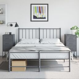 Berkfield Home Bedside Cabinets 2 pcs Anthracite 36x39x78 cm Steel in Black - Size: 36 x 39 x 78 cm - thumbnail 1