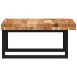 Berkfield Home Basin Shelf Wall Mounted Steel & Solid Wood Acacia in Brown - thumbnail 5