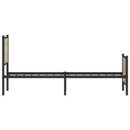 Berkfield Home Metal Bed Frame without Mattress Sonoma Oak 80x200 cm in Brown - thumbnail 6