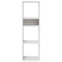 Berkfield Home Book Cabinet White 34x31x112 cm Engineered Wood - Size: 34 x 31 x 112 cm - thumbnail 4