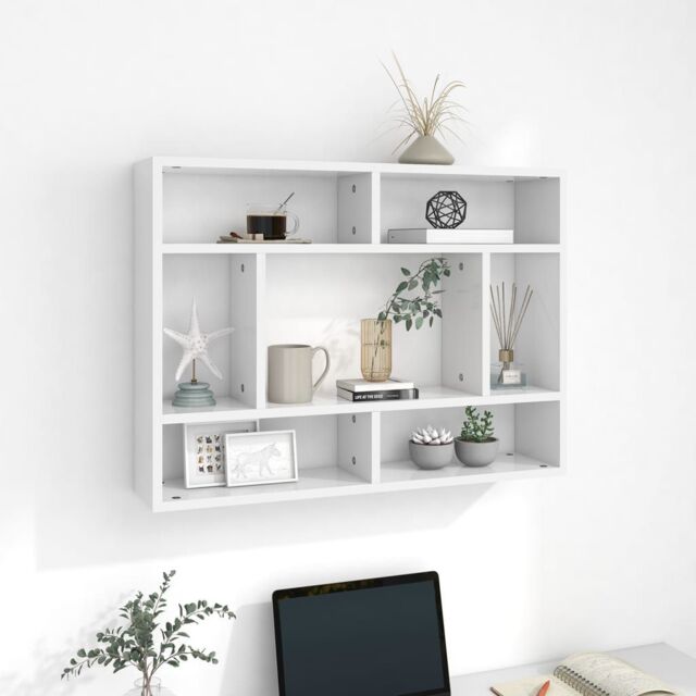 Berkfield Home Wall Shelf White 75x16x55 cm Engineered Wood - Size: 75 x 16 x 55 cm - image 1