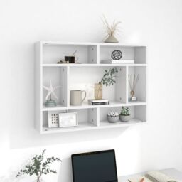Berkfield Home Wall Shelf White 75x16x55 cm Engineered Wood - Size: 75 x 16 x 55 cm - thumbnail 1
