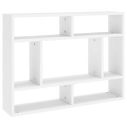 Berkfield Home Wall Shelf White 75x16x55 cm Engineered Wood - Size: 75 x 16 x 55 cm - thumbnail 2