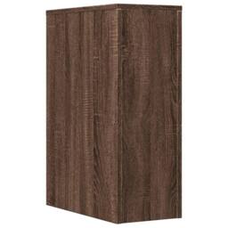 Berkfield Home Narrow Bathroom Cupboard with Wheels Brown Oak Engineered Wood - thumbnail 6