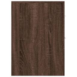 Berkfield Home Narrow Bathroom Cupboard with Wheels Brown Oak Engineered Wood - thumbnail 5