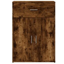 Berkfield Home Sideboard Smoked Oak 60x30x84 cm Engineered Wood in Brown - Size: 60 x 30 x 84 cm - thumbnail 5