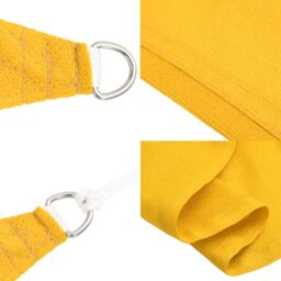 Berkfield Home Sunshade Sail 160 g/m¬≤ Square Yellow 4x4 m HDPE - thumbnail 6