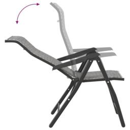 Berkfield Home Beautiful Folding Garden Chairs 4 pcs Grey Poly Rattan - thumbnail 9