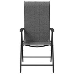 Berkfield Home Beautiful Folding Garden Chairs 4 pcs Grey Poly Rattan - thumbnail 5