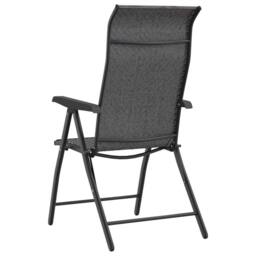 Berkfield Home Beautiful Folding Garden Chairs 4 pcs Grey Poly Rattan - thumbnail 8