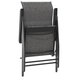 Berkfield Home Beautiful Folding Garden Chairs 4 pcs Grey Poly Rattan - thumbnail 6