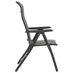 Berkfield Home Beautiful Folding Garden Chairs 4 pcs Grey Poly Rattan - thumbnail 7