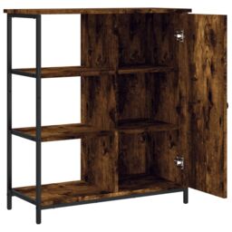 Berkfield Home Sideboard Smoked Oak 70x30x80 cm Engineered Wood in Brown - Size: 70 x 30 x 80 cm - thumbnail 5