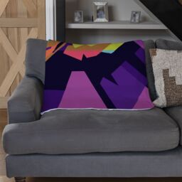 Benjamin Tate Design Colorful pop art of Panda Designer Blanket in Natural - Size: 120 cm x 150 cm - thumbnail 2