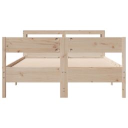 Berkfield Home Bed Frame without Mattress 120x200 cm Solid Wood Pine in Brown - Size: Small Double - thumbnail 4