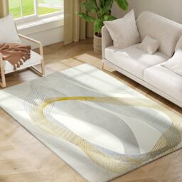 HOMCOM Machine Washable Area Rug, Allergy-Friendly Floor Carpet, Cream White - Size: 120 cm x 170 cm - thumbnail 2