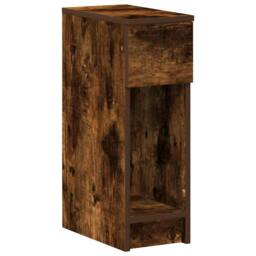 Berkfield Home Durable Bedside Cabinets with Drawer 2 pcs Smoked Oak 20x36x60 cm in Brown - Size: 20 x 36 x 60 cm - thumbnail 5
