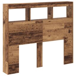 Berkfield Home Headboard Old Wood Solid Reclaimed Wood 120 x 17 x 102 cm in Brown - thumbnail 5