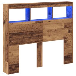 Berkfield Home Headboard Old Wood Solid Reclaimed Wood 120 x 17 x 102 cm in Brown - thumbnail 2