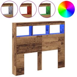 Berkfield Home Headboard Old Wood Solid Reclaimed Wood 120 x 17 x 102 cm in Brown - thumbnail 4