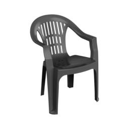 Harbour Housewares 6x Milas Garden Dining Chairs - Outdoor Stackable Patio Garden Furniture in Black - Size: 6 Pack - thumbnail 4
