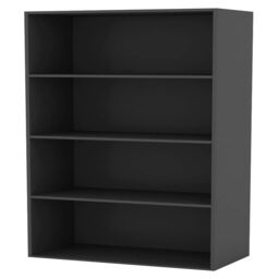 EONLION 4-Tier Wide Wooden Bookcase - Storage Cabinet with Shelves in Grey - thumbnail 7