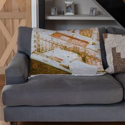 Benjamin Tate Design Chimney Tops Brown Blanket in Natural - Size: 120 cm x 150 cm - thumbnail 2