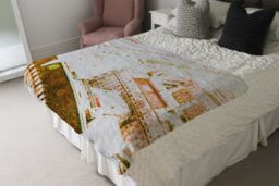 Benjamin Tate Design Chimney Tops Brown Blanket in Natural - Size: 120 cm x 150 cm - thumbnail 3