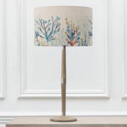Solensis Tall Table Lamp With Coral Eva Lampshade