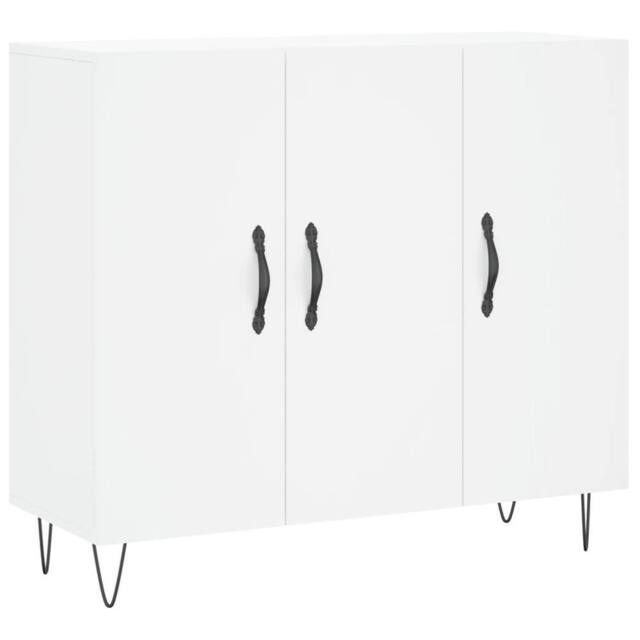 Berkfield Home Sideboard White 90x34x80 cm Engineered Wood - Size: 90 x 34 x 80 cm - image 1