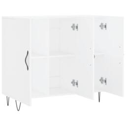 Berkfield Home Sideboard White 90x34x80 cm Engineered Wood - Size: 90 x 34 x 80 cm - thumbnail 5