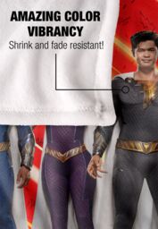 Warner Brothers Shazam Fury Of The Gods Officially Licensed Silky Touch Super Soft Throw Blanket 152 x 127 cm in White - thumbnail 4