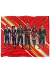 Warner Brothers Shazam Fury Of The Gods Officially Licensed Silky Touch Super Soft Throw Blanket 152 x 127 cm in White - thumbnail 1