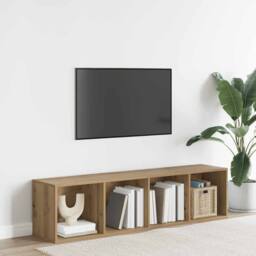 Berkfield Home Book Cabinet/TV Cabinet Artisan Oak 36x30x143cm Engineered Wood in Brown - Size: 36 x 30 x 143 cm - thumbnail 3