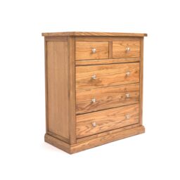 Cabinet Bits Salerno 5 Drawer Chest of Drawers Chrome Knob in Natural - thumbnail 2