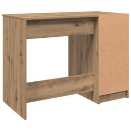 Berkfield Home Decorative Desk Artisan Oak 100x50x75 cm Engineered Wood in Brown - Size: 100 x 50 x 75 cm - thumbnail 8