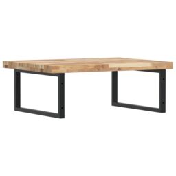 Berkfield Home Basin Shelf Wall Mounted Steel & Solid Wood Acacia in Brown - thumbnail 6