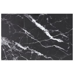 Berkfield Home Table Top Black 100x62 cm 8mm Tempered Glass with Marble Design - thumbnail 1