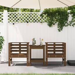 Berkfield Home Garden Chairs 2 pcs Honey Brown 61.5x53x71 cm Solid Wood Pine - thumbnail 3